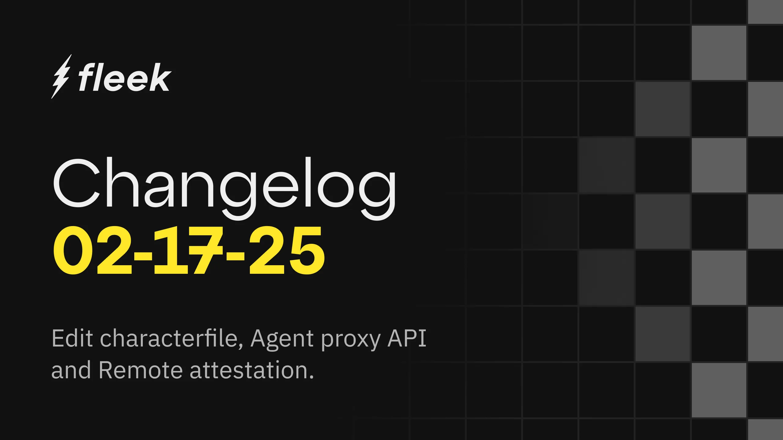 Fleek now offers direct UI character file editing alongside a new AI agent API for seamless integration.